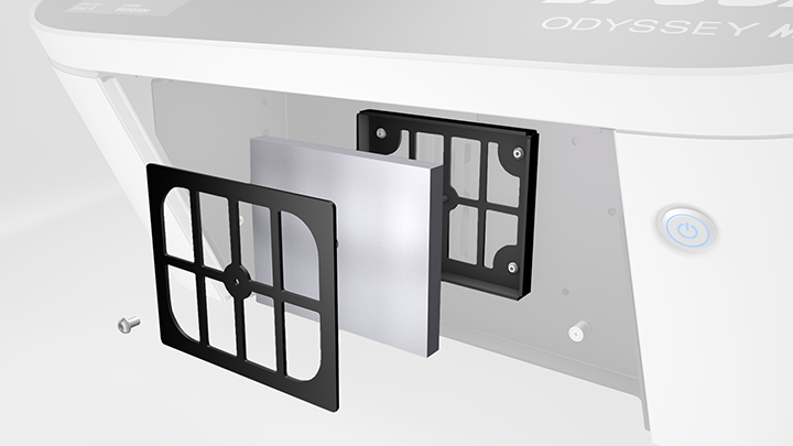 Odyssey M remove fan filter assembly