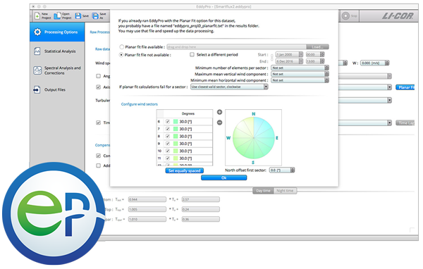 EddyPro software screenshot